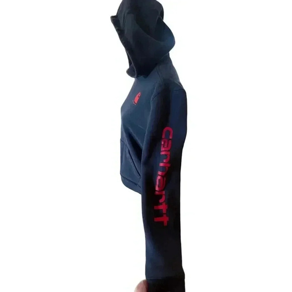 CARHART HOODIE pullover navy blue and red youth XL - Picture 4 of 8